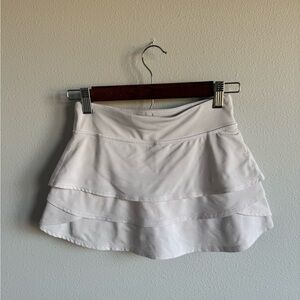 Athleta G!RL White Layered Skirt With Shorts Built In